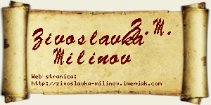 Živoslavka Milinov vizit kartica